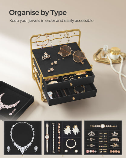 3-Tier Drawer Jewellery Box Ink Black - image 5