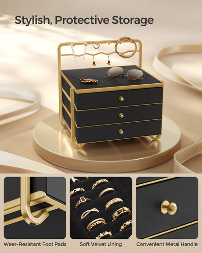3-Tier Drawer Jewellery Box Ink Black - image 7