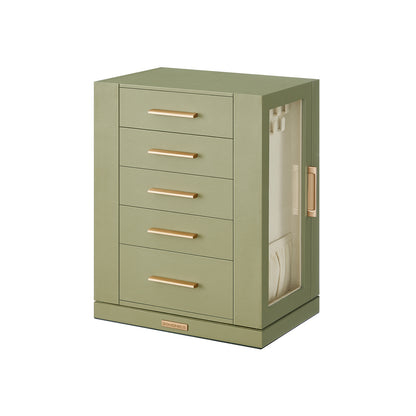 Jewelry Box 360° Rotating with 5 Drawers - HWLEXTRA 