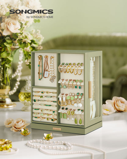 Jewelry Box 360° Rotating with 5 Drawers - HWLEXTRA 