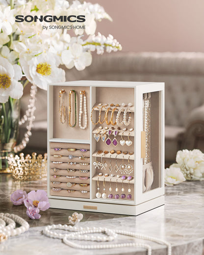 Jewelry Box 360 Rotating with 5 Drawers - HWLEXTRA 
