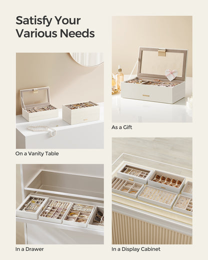 6-Tier Stackable Jewelry Trays with Glass Lid - image 7