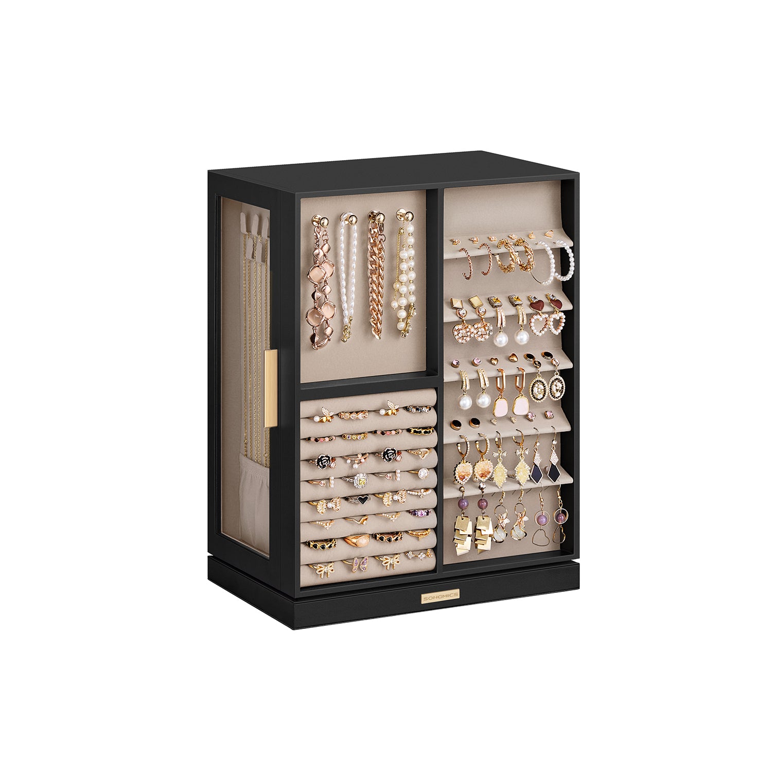 Jewelry Box 360 Rotating with 7 Drawers