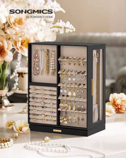 Jewelry Box 360 Rotating with 7 Drawers