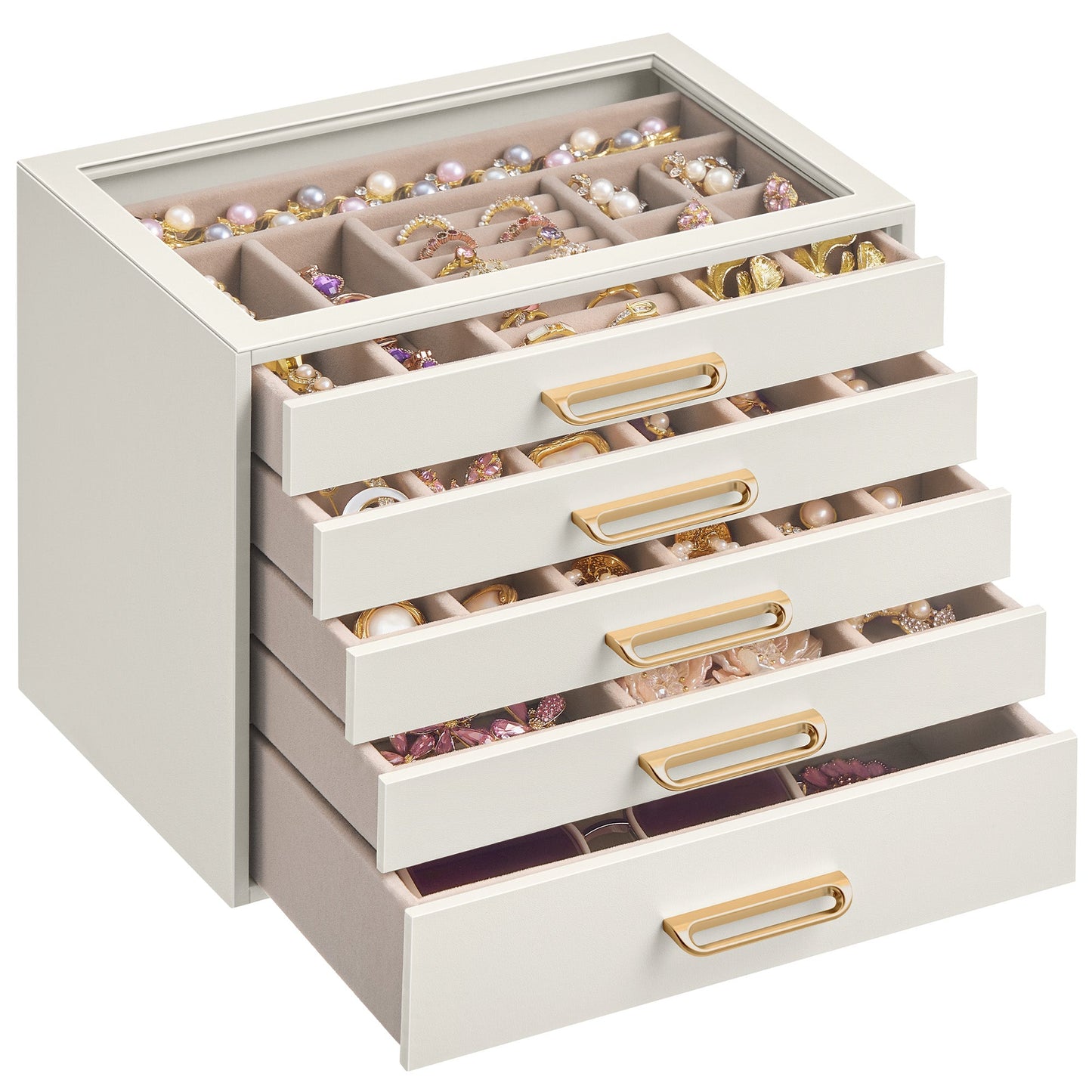 5-Layer Jewelry Box with Glass Window - image 10