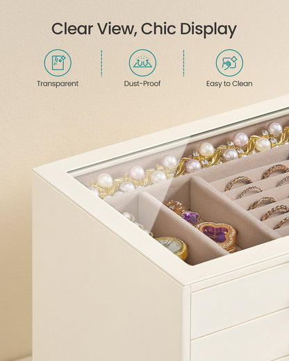5-Layer Jewelry Box with Glass Window - image 4