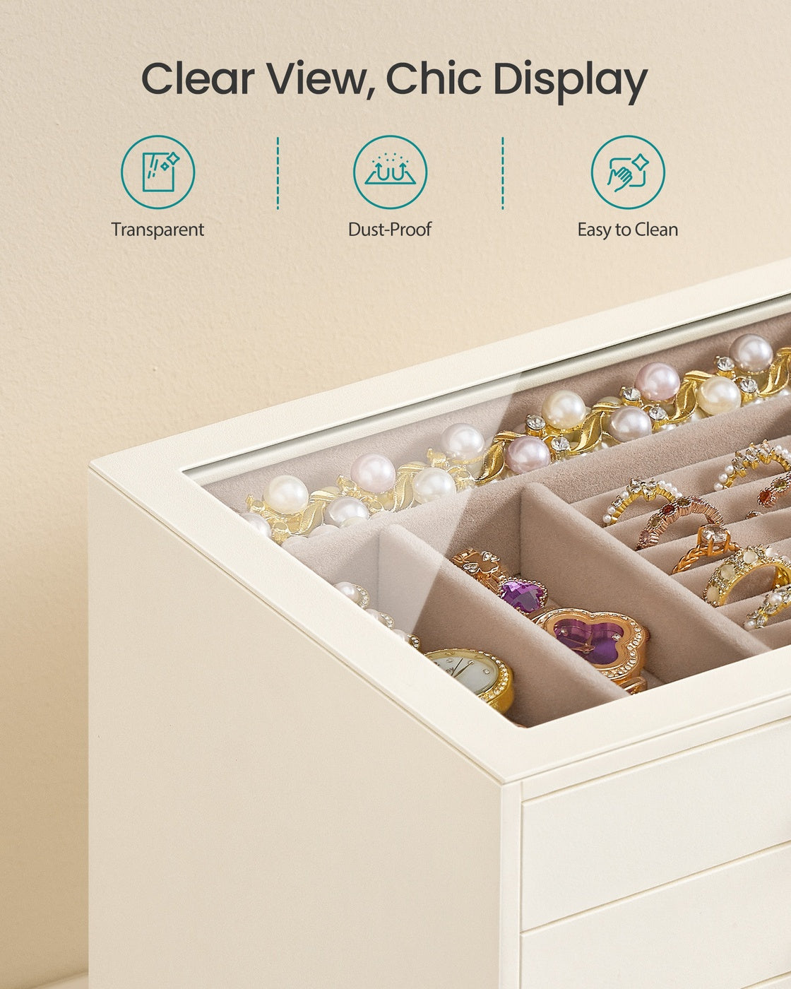 5-Layer Jewelry Box with Glass Window - image 5