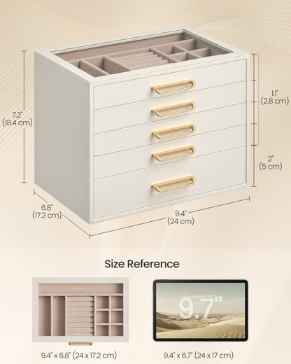 5-Layer Jewelry Box with Glass Window - image 7