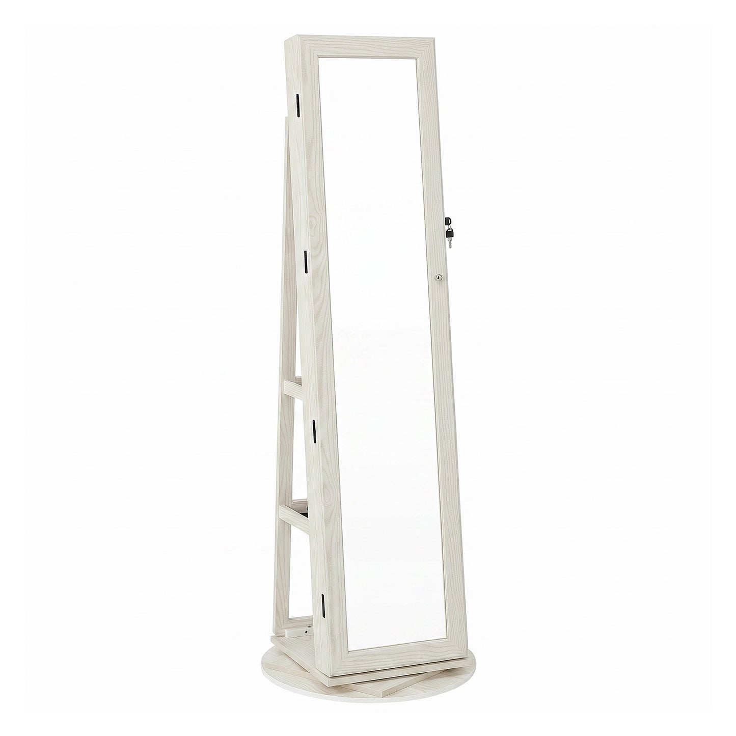 Freestanding Jewellery Organiser, Jewellery Cabinet with Full-Length Mirror, 360° Swivel - image 1