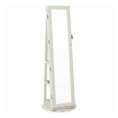 Freestanding Jewellery Organiser, Jewellery Cabinet with Full-Length Mirror, 360° Swivel - image 1