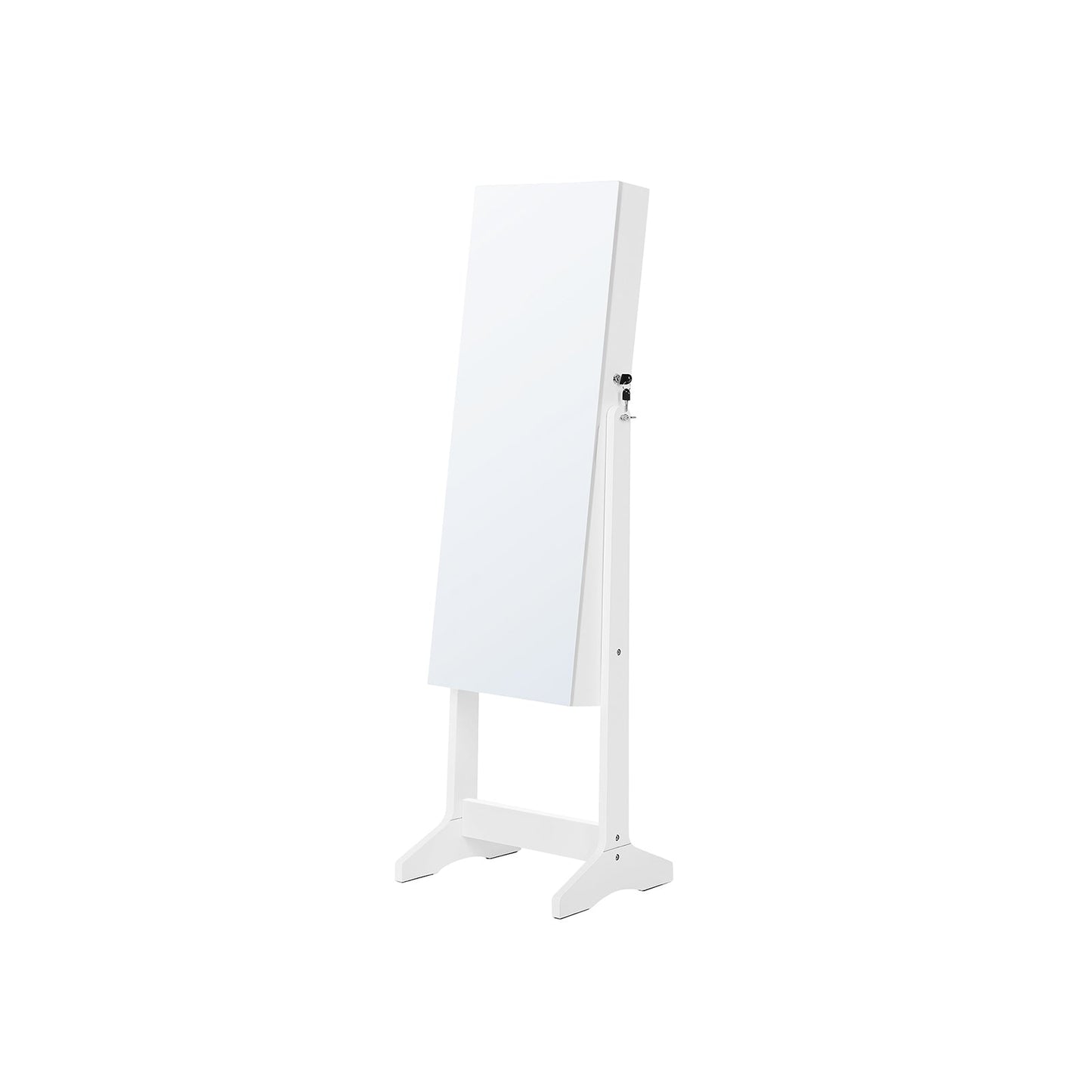 White Freestanding Jewelry Cabinet Armoire with Mirror - image 1