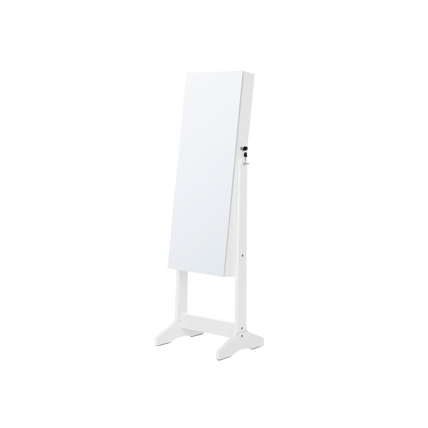 White Freestanding Jewelry Cabinet Armoire with Mirror - image 2