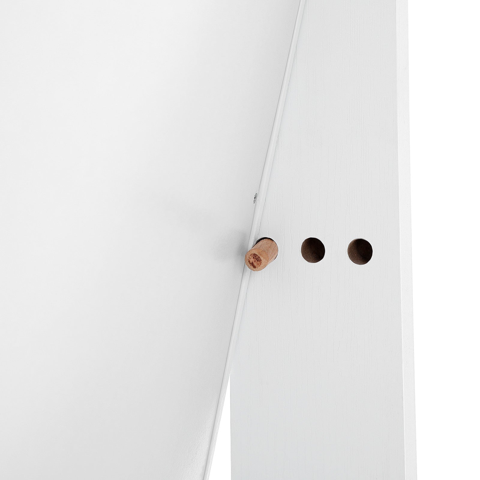White Freestanding Jewelry Cabinet Armoire with Mirror - image 7