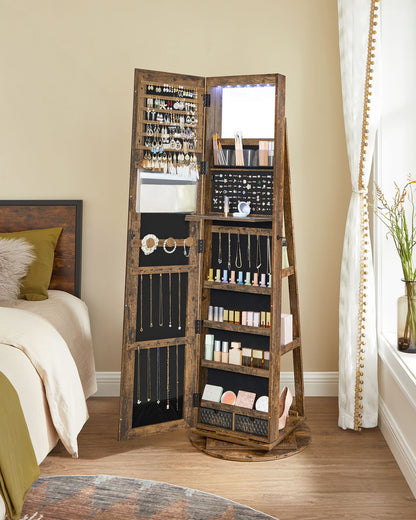61-Inch Jewelry Cabinet with Lights - HWLEXTRA 