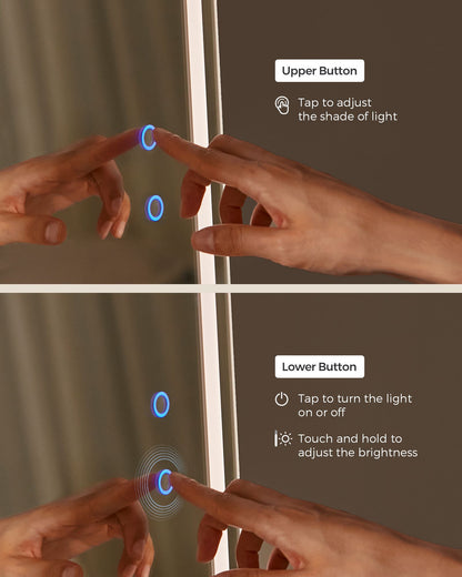 LED Mirror Jewelry Cabinet Standing - HWLEXTRA 
