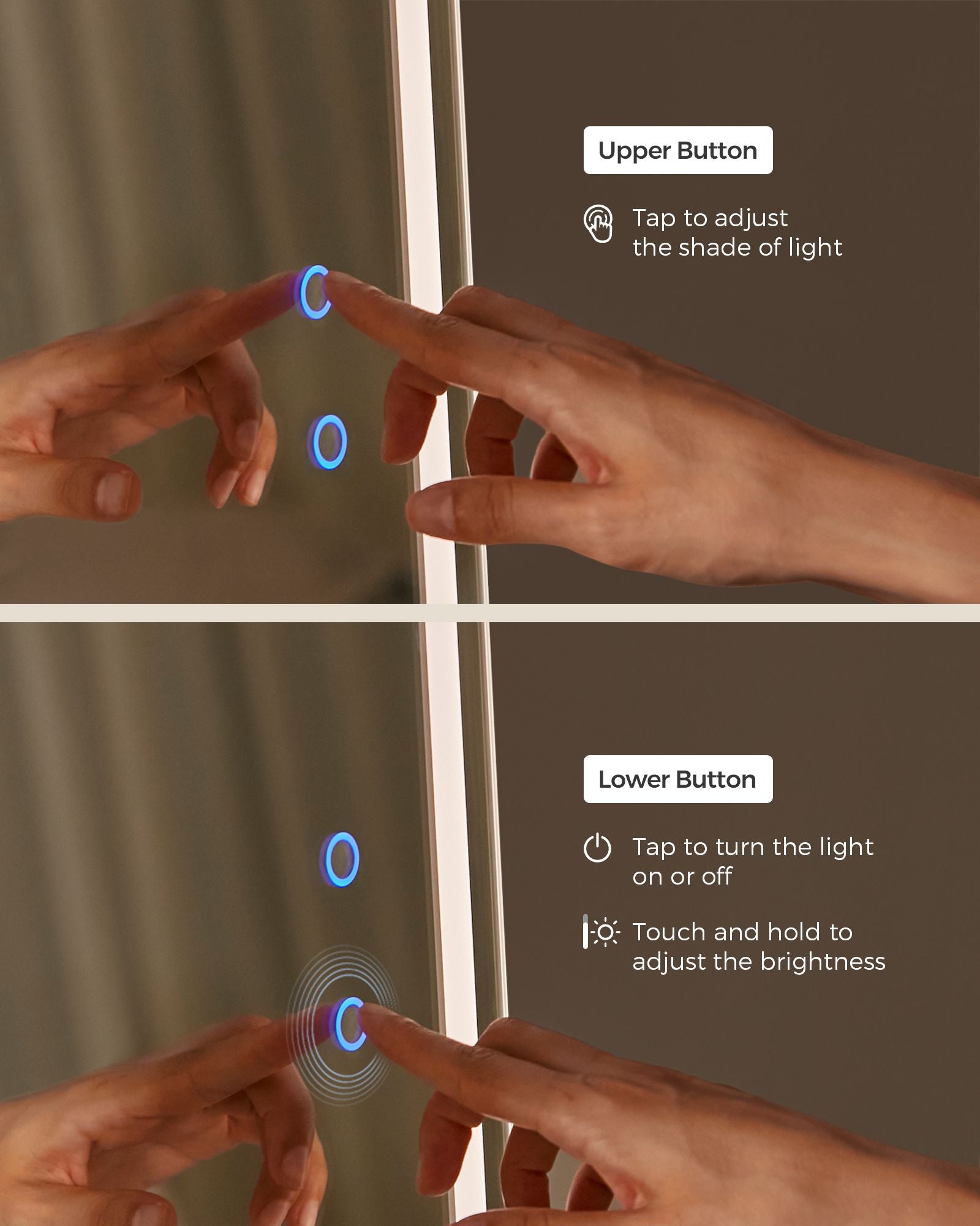 LED Mirror Jewelry Cabinet Standing - HWLEXTRA 