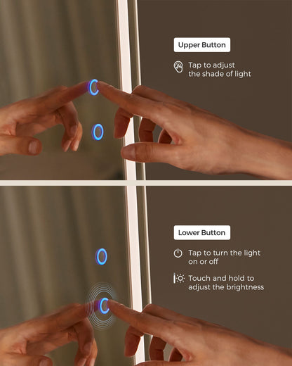 LED Mirror Jewelry Cabinet Standing - HWLEXTRA 