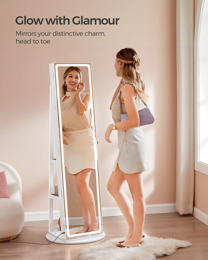 LED Mirror Jewelry Cabinet Standing - HWLEXTRA 