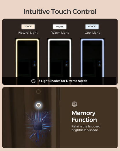 LED Mirror Jewelry Cabinet Standing - HWLEXTRA 