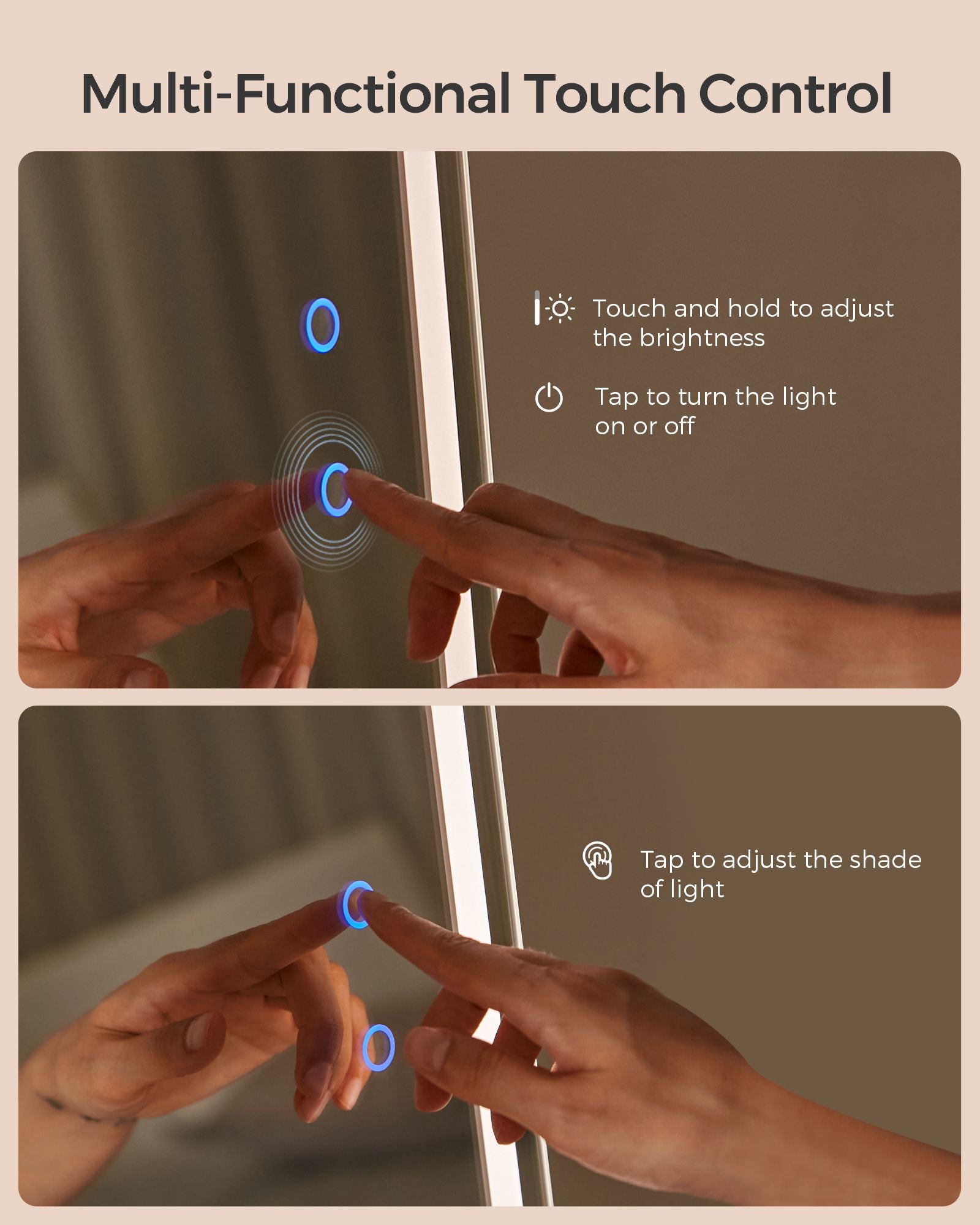 LED Mirror Jewelry Cabinet Standing - HWLEXTRA 