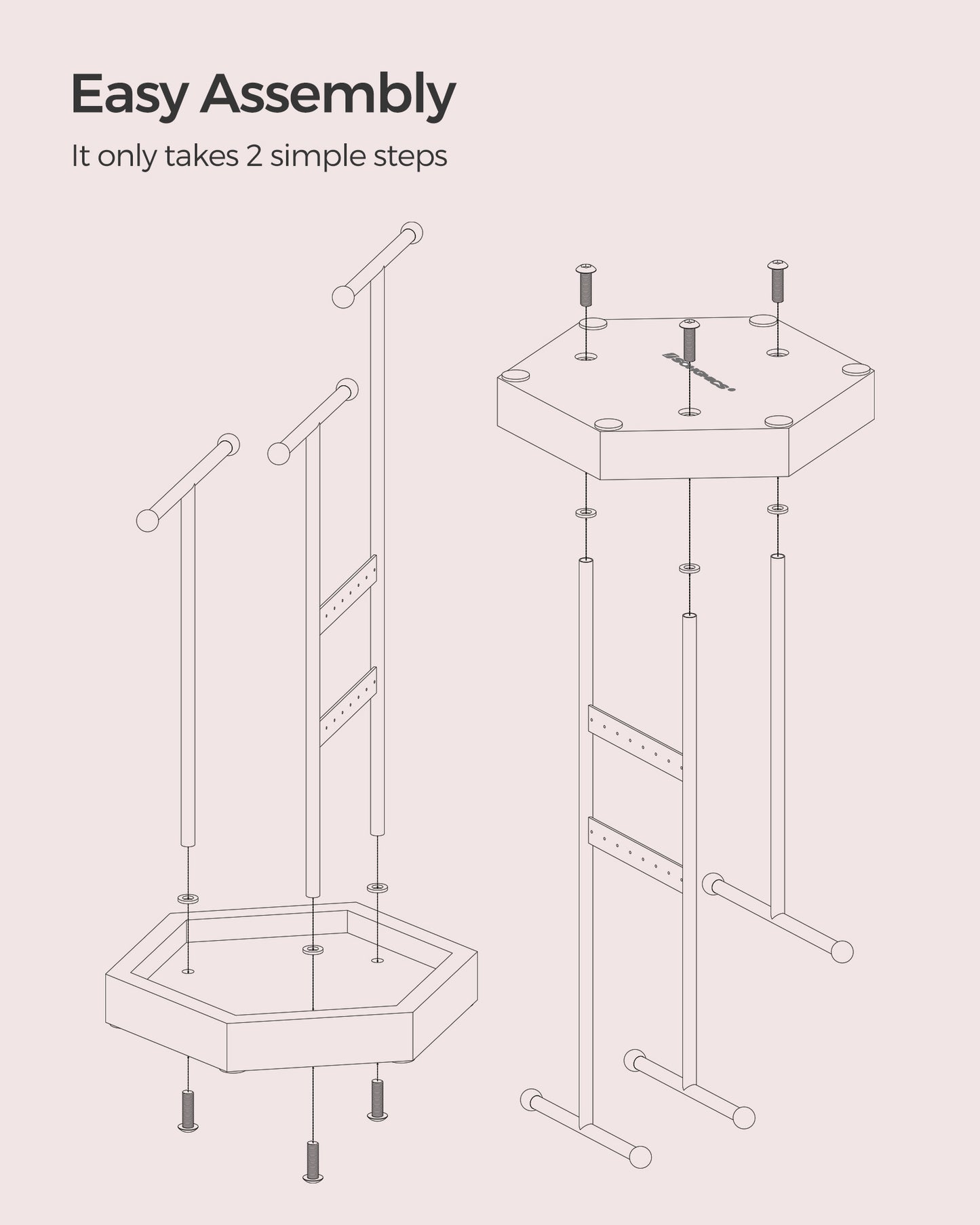 Jewelry Holder with Metal Frame