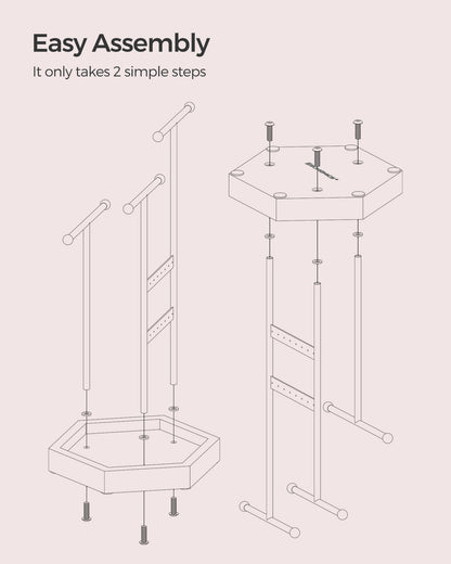 Jewelry Holder with Metal Frame