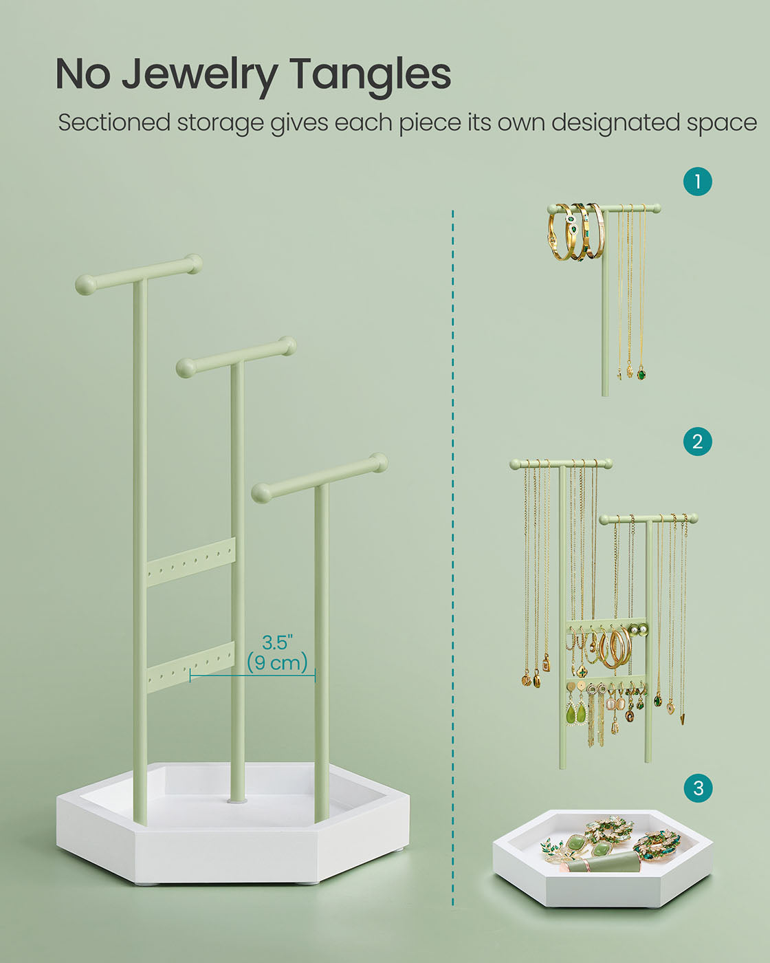 Jewelry Holder with Metal Frame