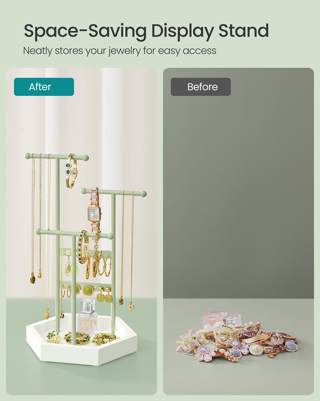 Jewelry Holder with Metal Frame