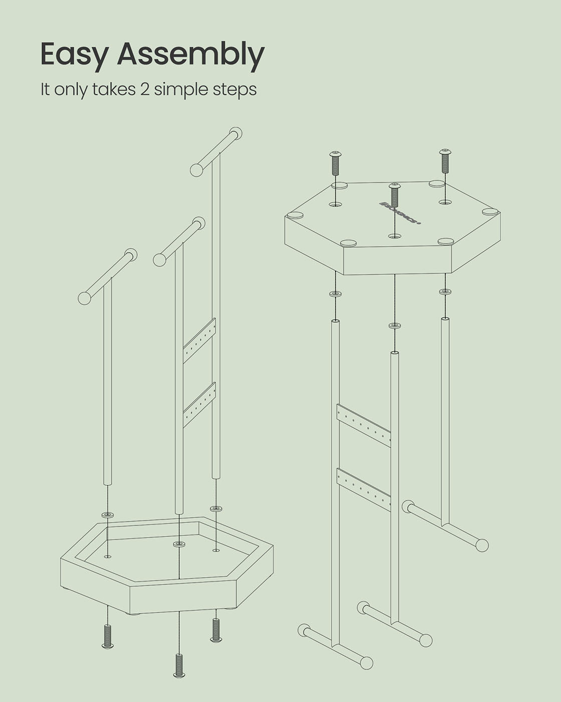 Jewelry Holder with Metal Frame
