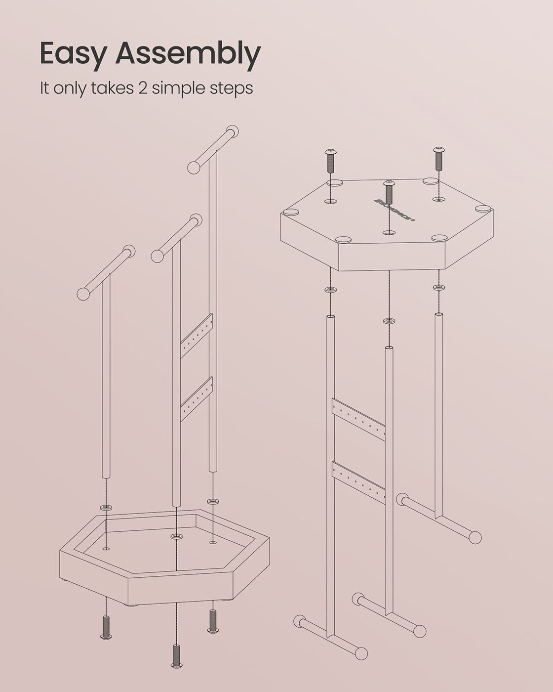 Jewelry Holder with Metal Frame