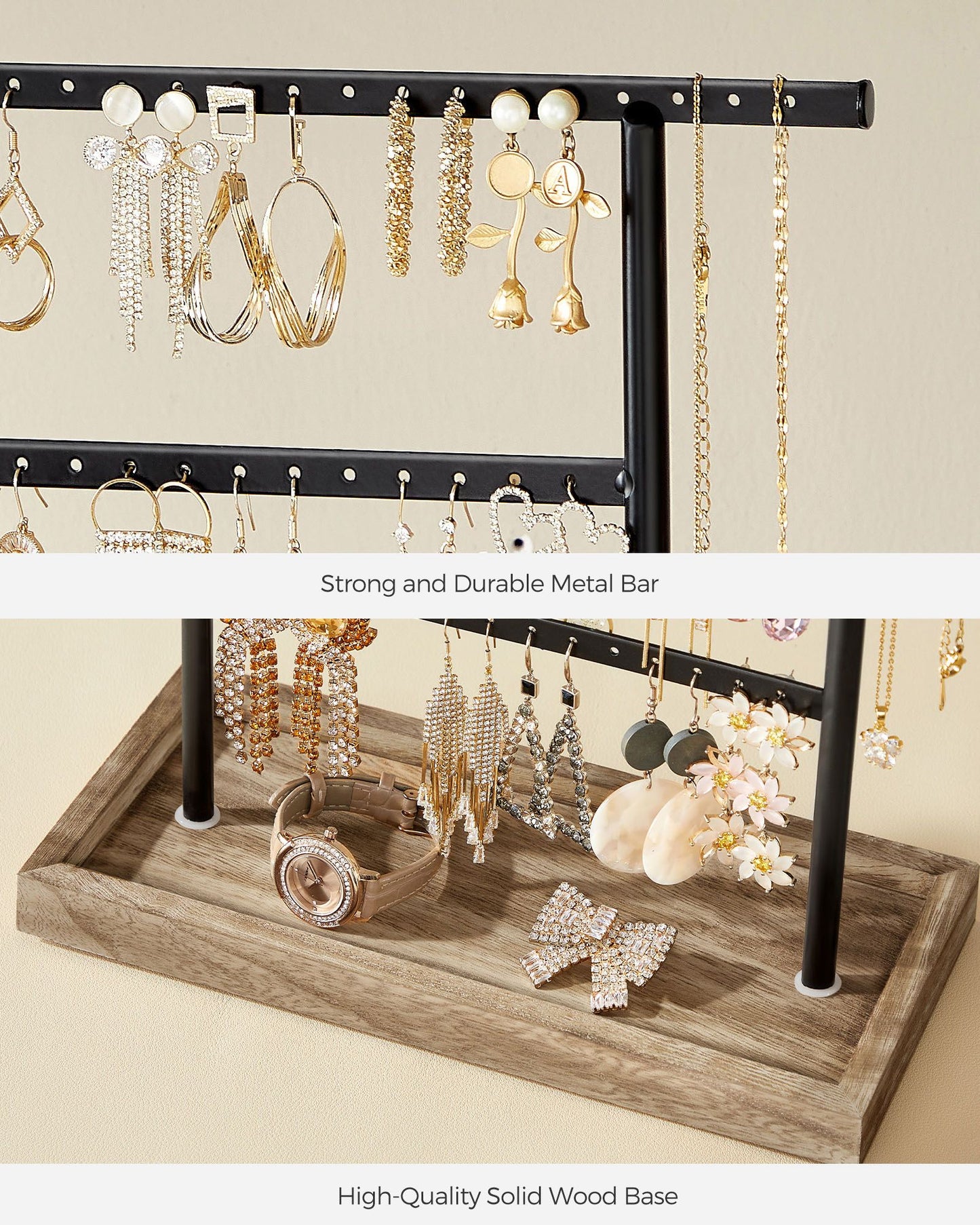 4-Tier Jewelry Holder Organizer