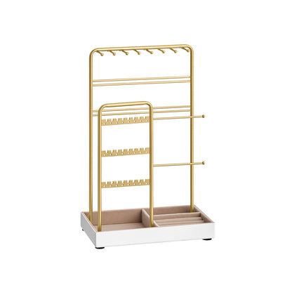 Jewellery Display Stand with Gold Metal Frame and Velvet Tray - image 2