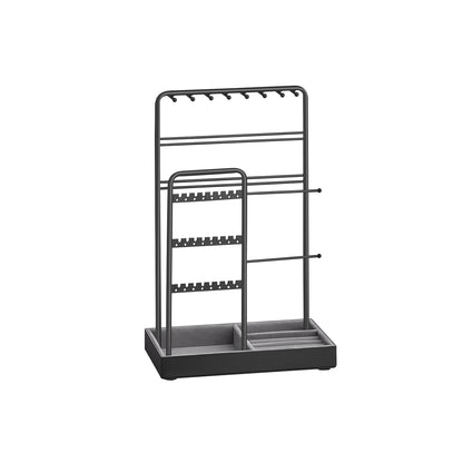 Jewelry Holder with Metal Frame and Velvet Tray - HWLEXTRA 