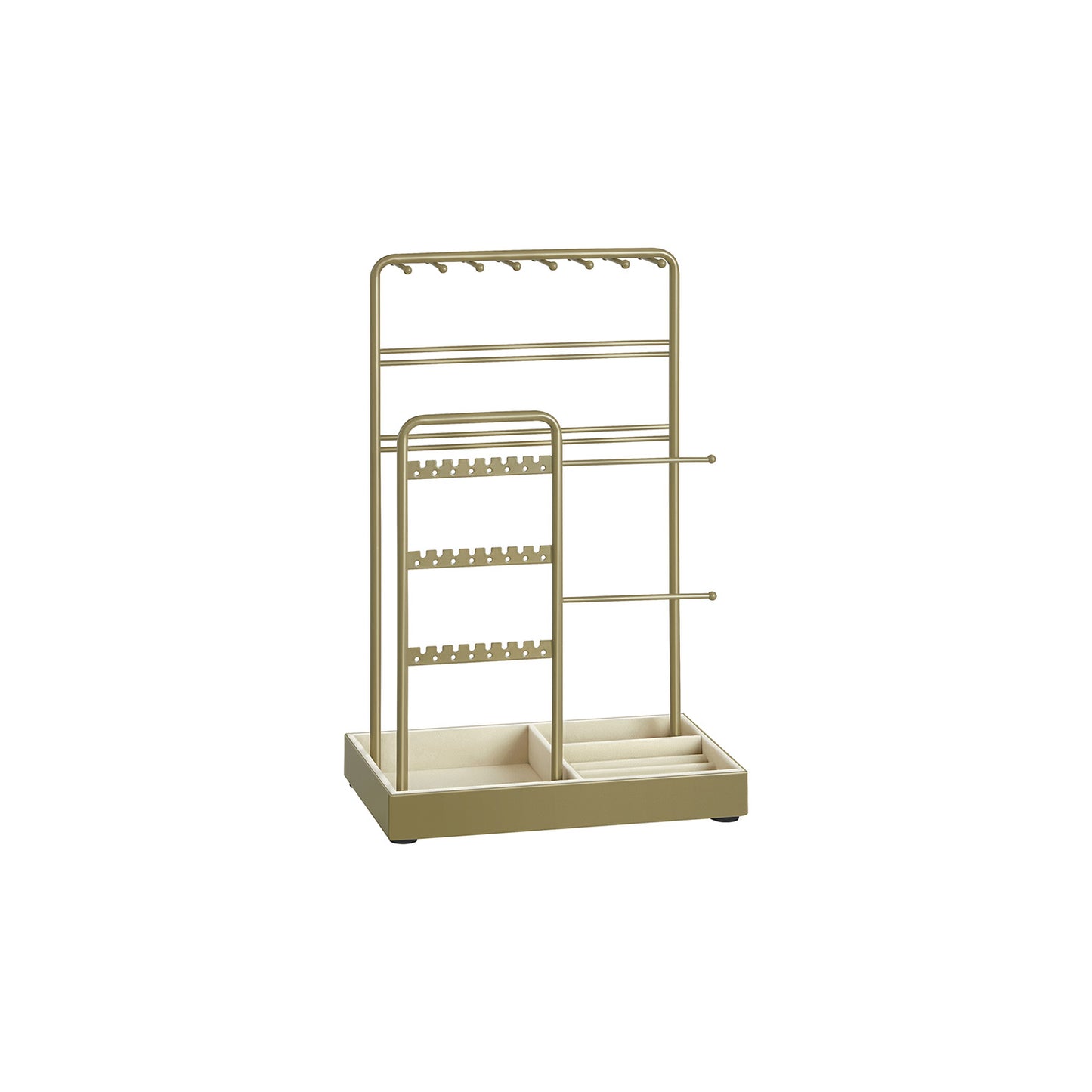 Jewelry Holder with Metal Frame and Velvet Tray - HWLEXTRA 