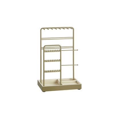 Jewelry Holder with Metal Frame and Velvet Tray - HWLEXTRA 
