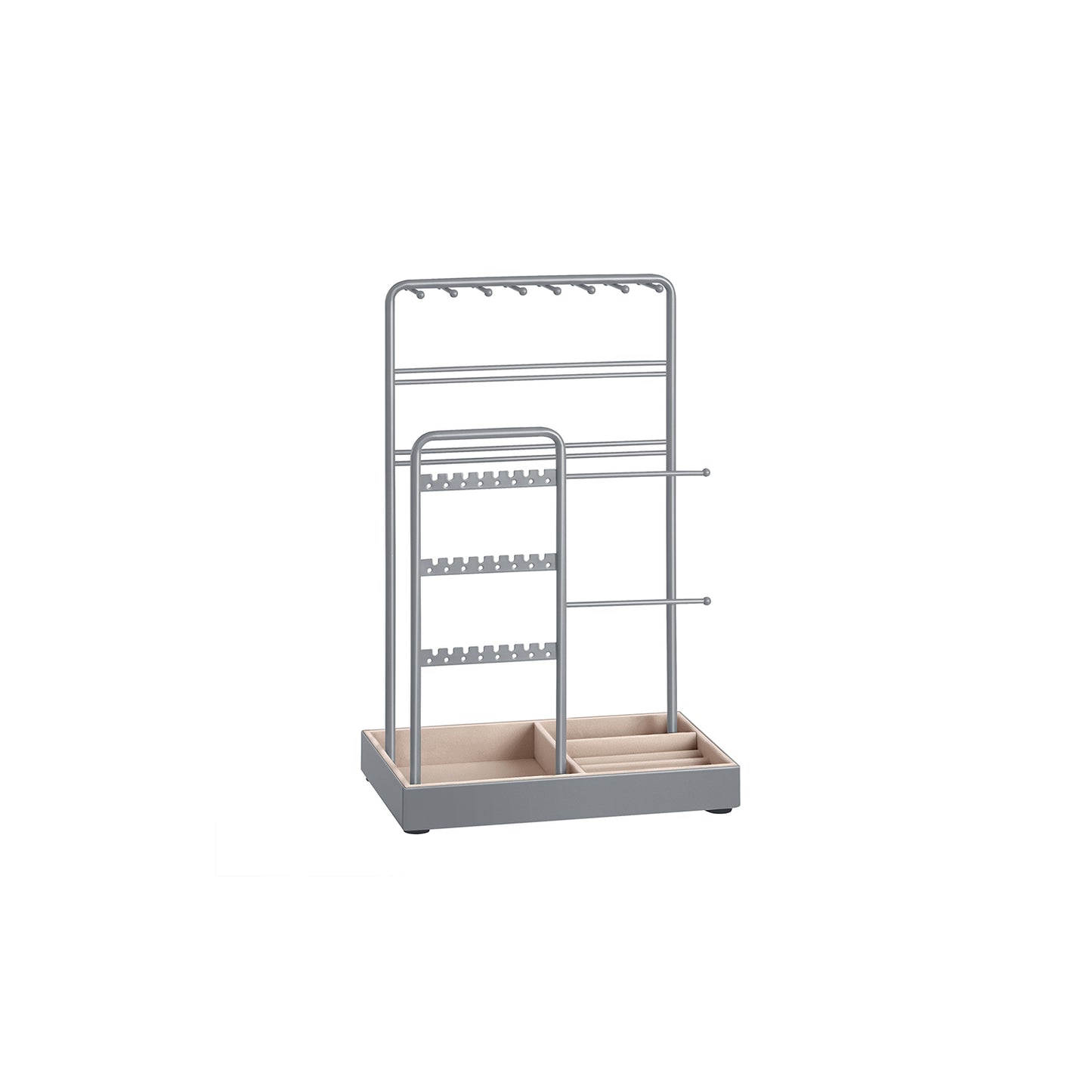 Jewelry Holder with Metal Frame and Velvet Tray - HWLEXTRA 