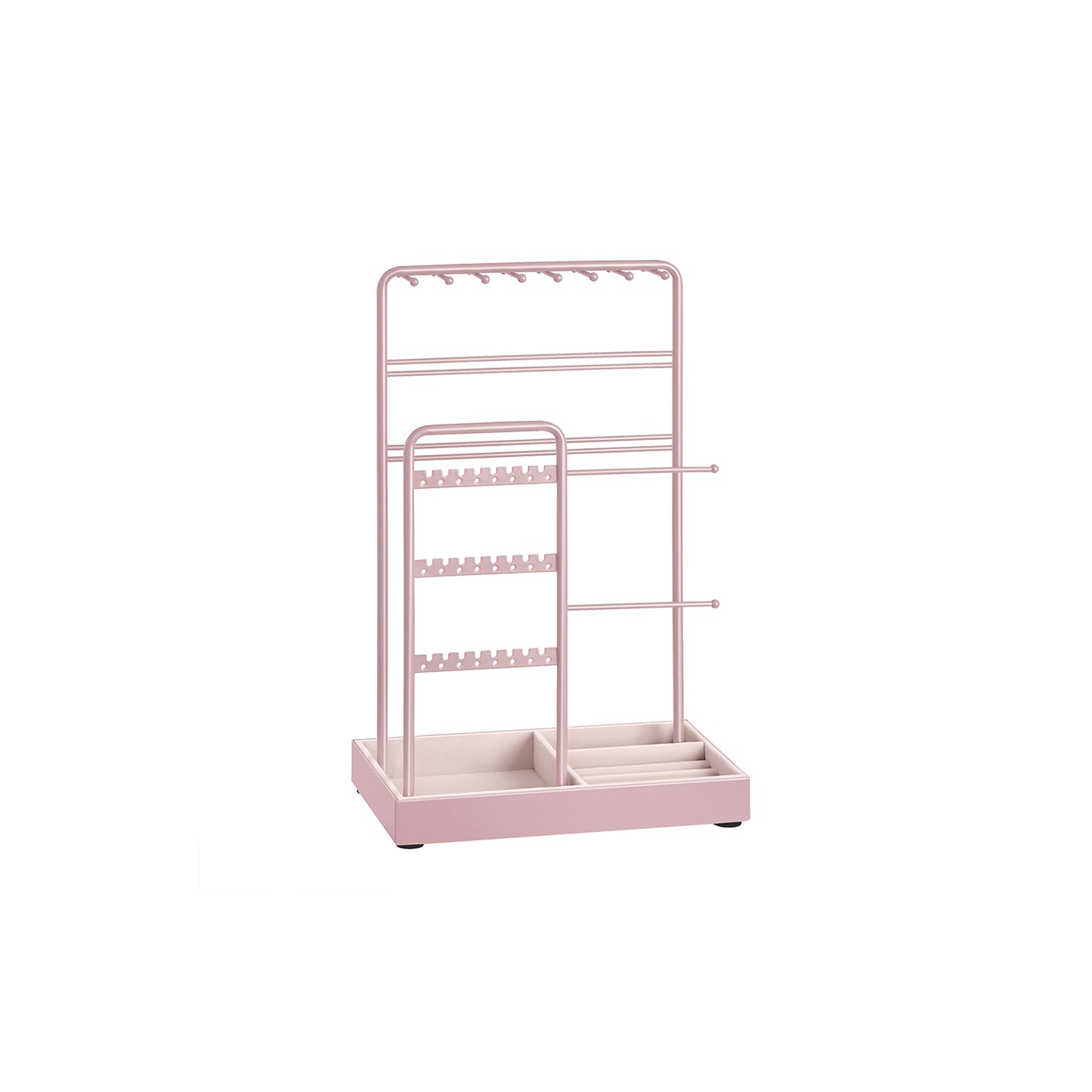 Jewelry Holder with Metal Frame and Velvet Tray - HWLEXTRA 