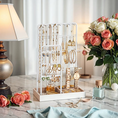 Jewelry Holder, Jewelry Organizer, Jewelry Display Stand with Metal Frame - image 3