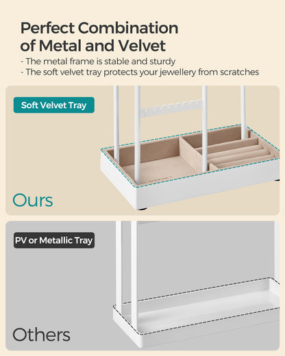 Jewellery Display Stand with Gold Metal Frame and Velvet Tray - image 22