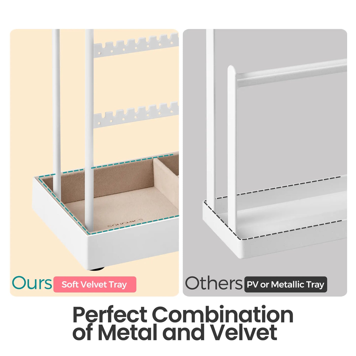 Jewelry Holder, Jewelry Organizer, Jewelry Display Stand with Metal Frame - image 6