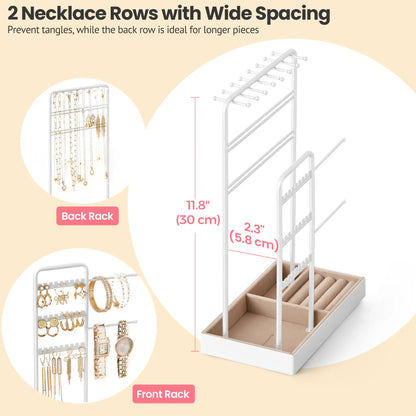 Jewelry Holder, Jewelry Organizer, Jewelry Display Stand with Metal Frame - image 5