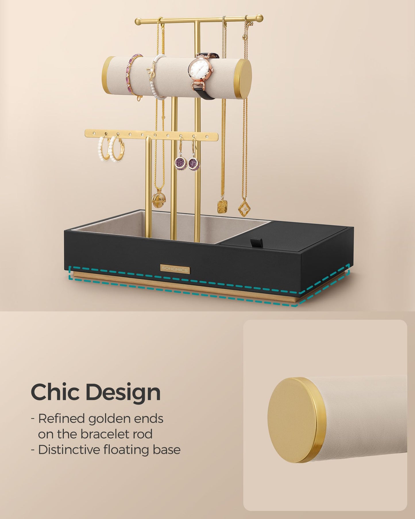 Jewelry Holder with Necklace Earring Bracelet Holder