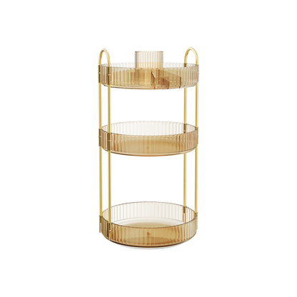 3-Tier Round Rotating Skincare Organizer Countertop - HWLEXTRA 