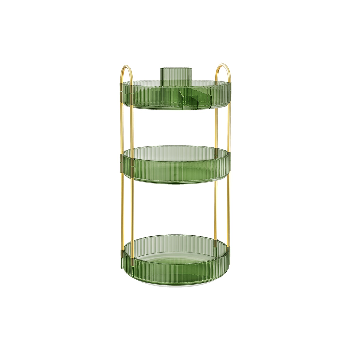 3-Tier Round Rotating Skincare Organizer Countertop - HWLEXTRA 