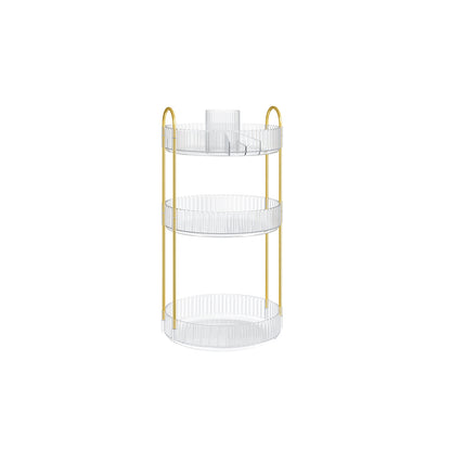 3-Tier Round Rotating Skincare Organizer Countertop - HWLEXTRA 