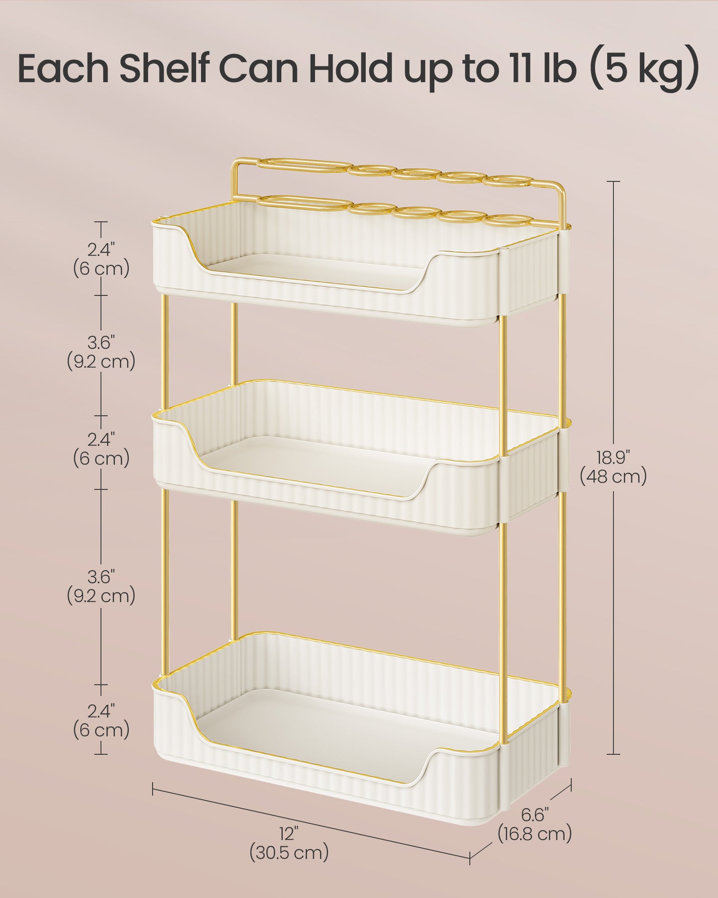3-Tier Makeup Organizer - HWLEXTRA 