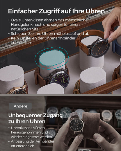 2-Tier Watch Box — Coffee Brown