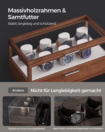 2-Tier Watch Box — Coffee Brown