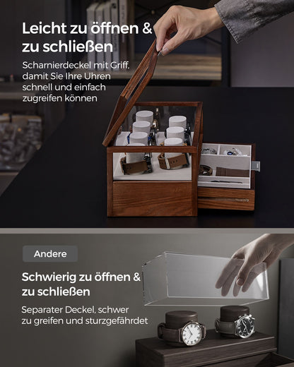 2-Tier Watch Box — Coffee Brown