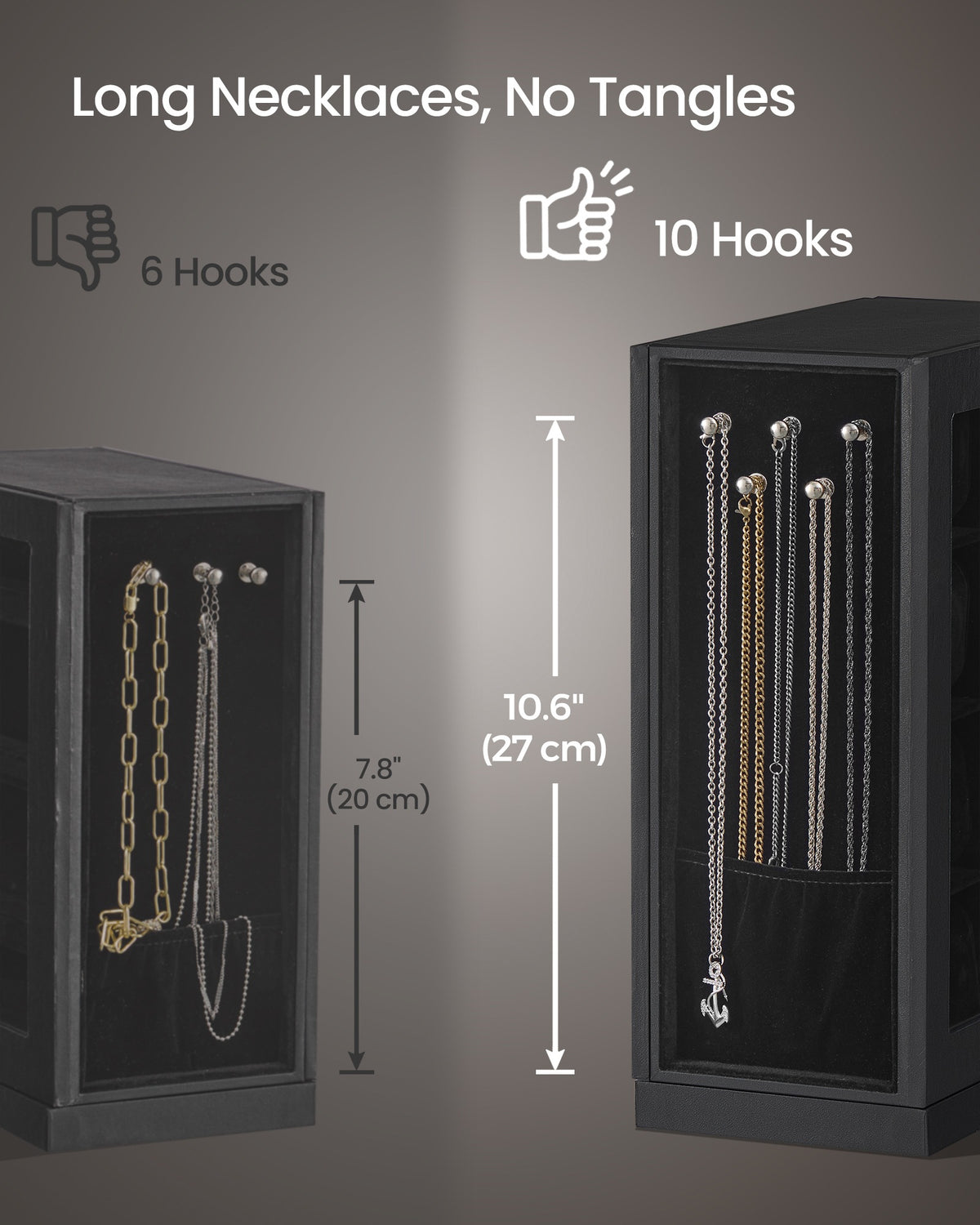 Watch Box 12 Slots with Glass Windows, 360° Rotating Vertical Watch Display Case - image 6